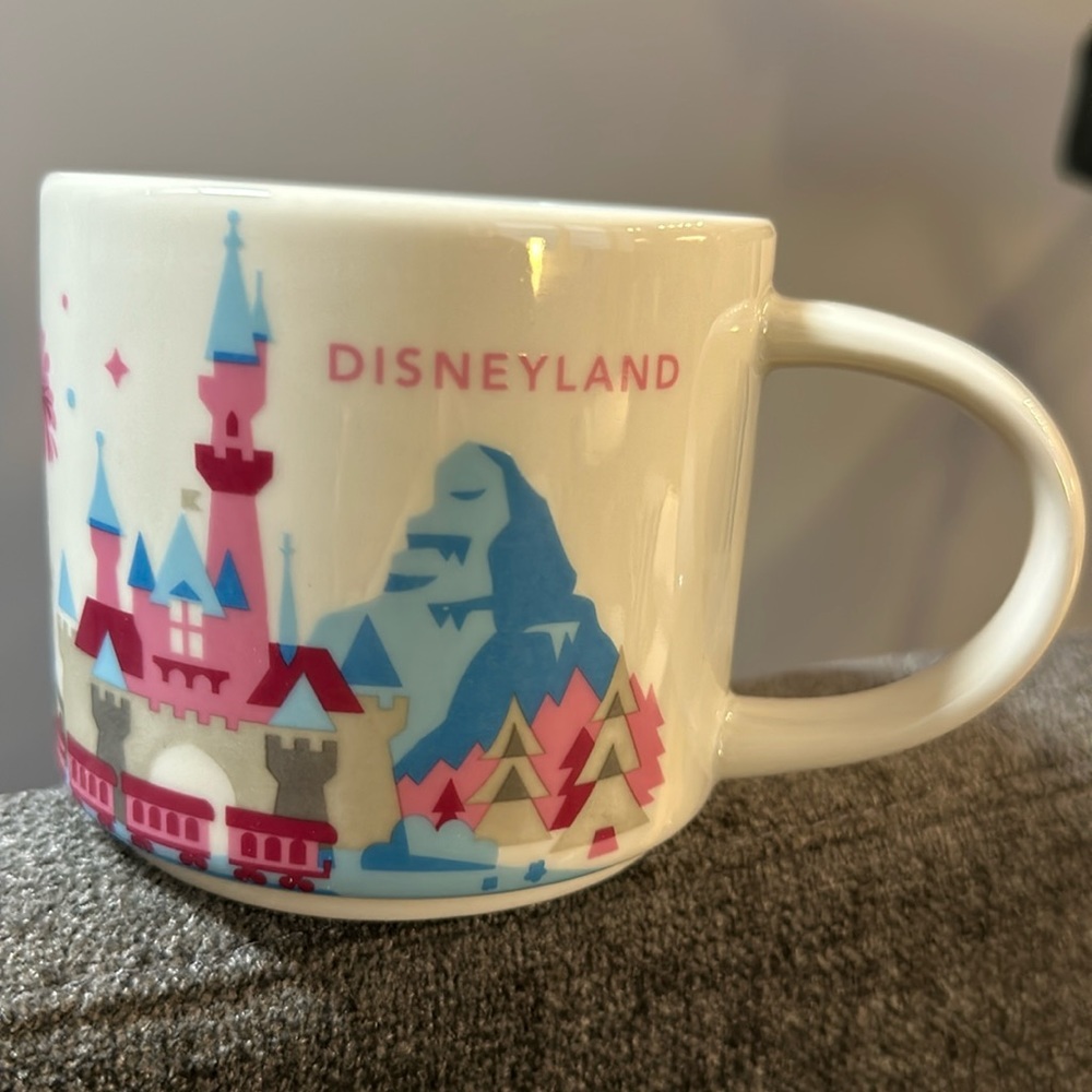 Starbucks Magic Kingdom Mug Disneyland Disney Pink /Blue Castle. You are Here